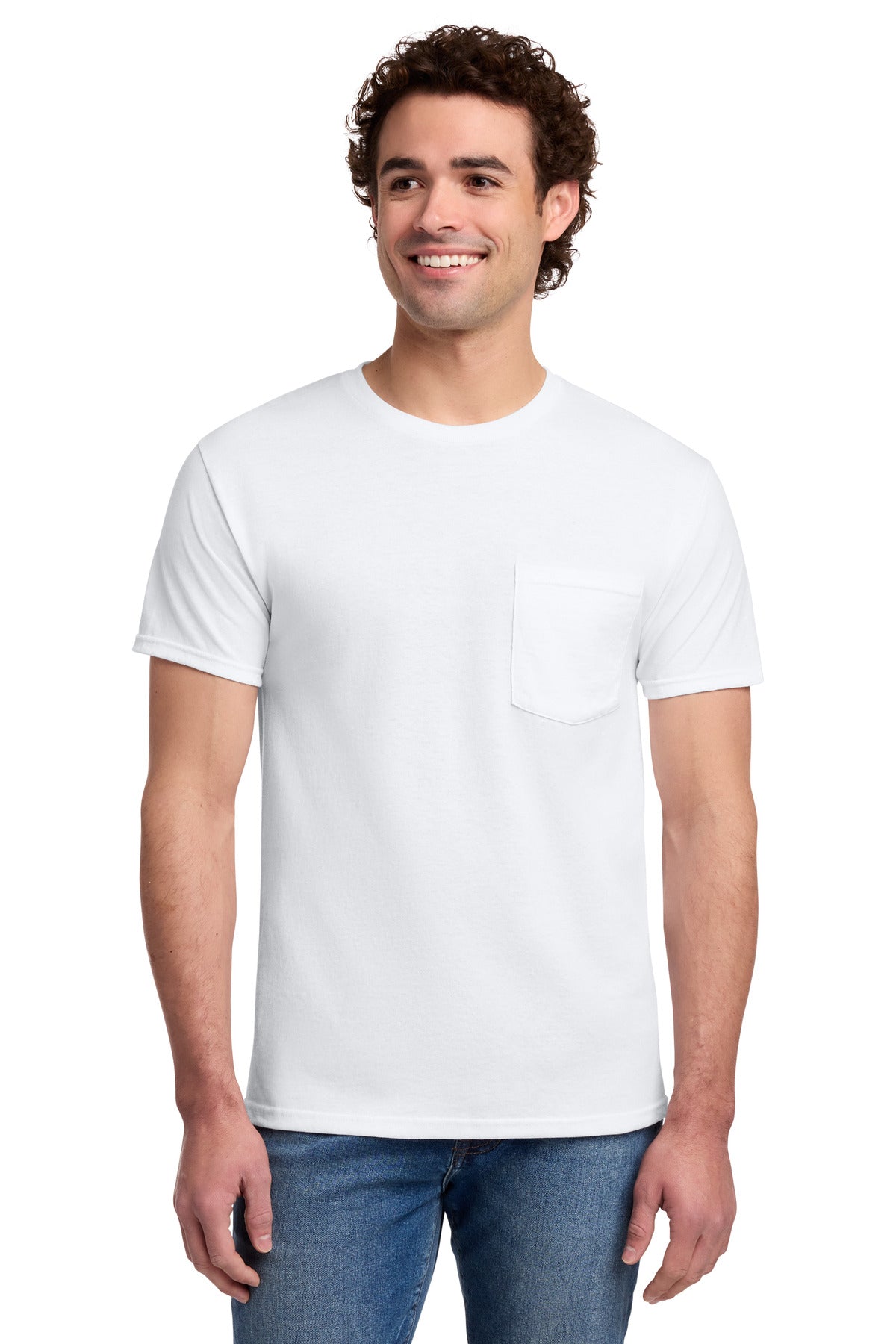 Custom Embroidery or DTF Print - Jerzees ®  -  Dri-Power ®  50/50 Cotton/Poly Pocket T-Shirt.  29MP