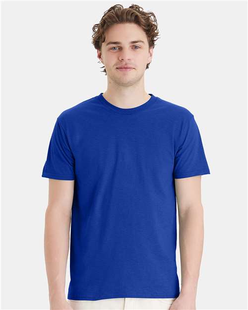 Custom Embroidered - Hanes - Perfect-T T-Shirt - Deep Royal - 4980