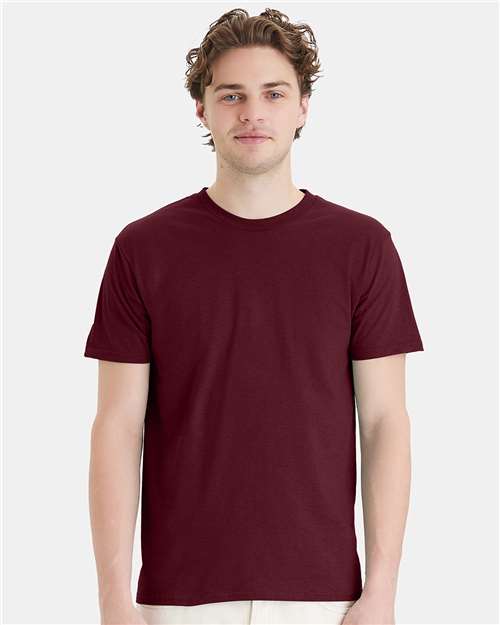 Custom Embroidered - Hanes - Perfect-T T-Shirt - Maroon - 4980