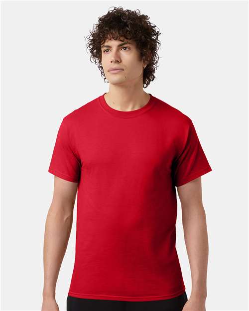 Custom Embroidered - Champion - Short Sleeve T-Shirt - Red - T425