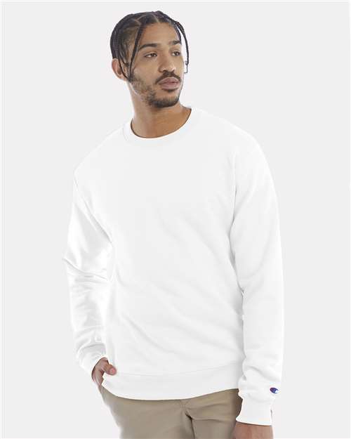 Custom Embroidered - Champion - Powerblend® Crewneck Sweatshirt - White - S600