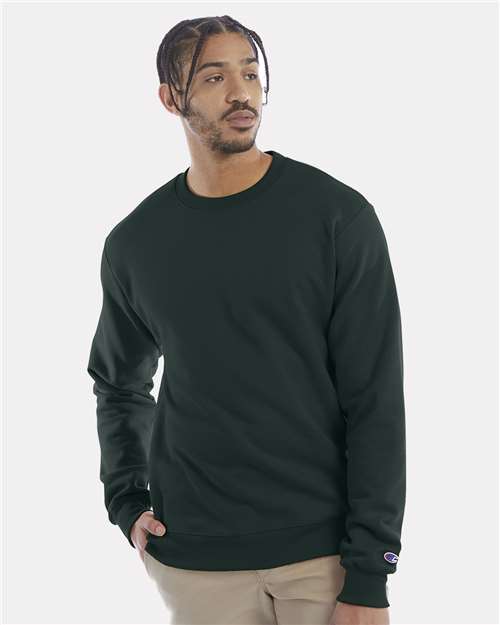 Custom Embroidered - Champion - Powerblend® Crewneck Sweatshirt - Dark Green - S600