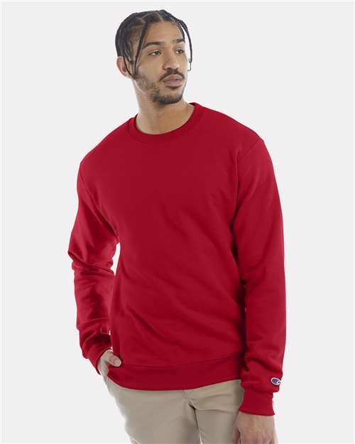 Custom Embroidered - Champion - Powerblend® Crewneck Sweatshirt - Scarlet - S600