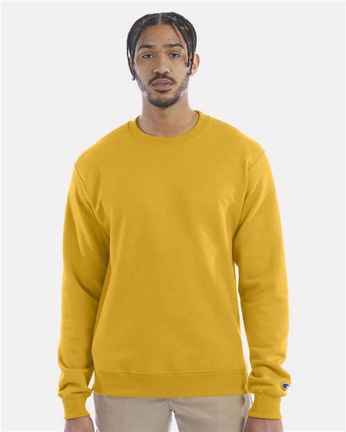 Custom Embroidered - Champion - Powerblend® Crewneck Sweatshirt - Gold - S600