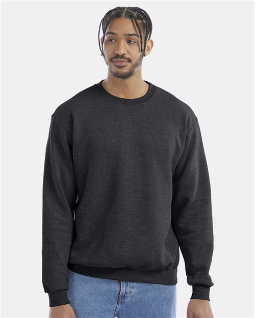 Custom Embroidered - Champion - Powerblend® Crewneck Sweatshirt - Charcoal Heather - S600