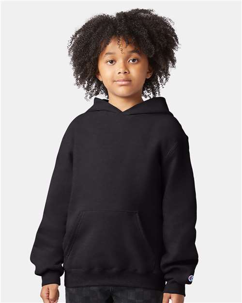 Custom Embroidered - Champion - Powerblend® Youth Hooded Sweatshirt - S790