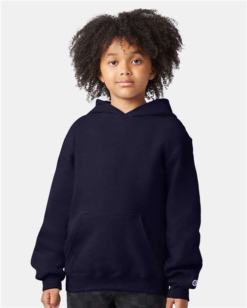 Custom Embroidered - Champion - Powerblend® Youth Hooded Sweatshirt - S790