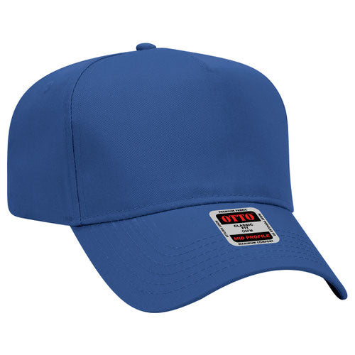 Custom Embroidered - 5 Panel Mid Profile Baseball Cap