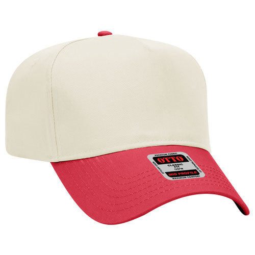 Custom Embroidered - 5 Panel Mid Profile Baseball Cap