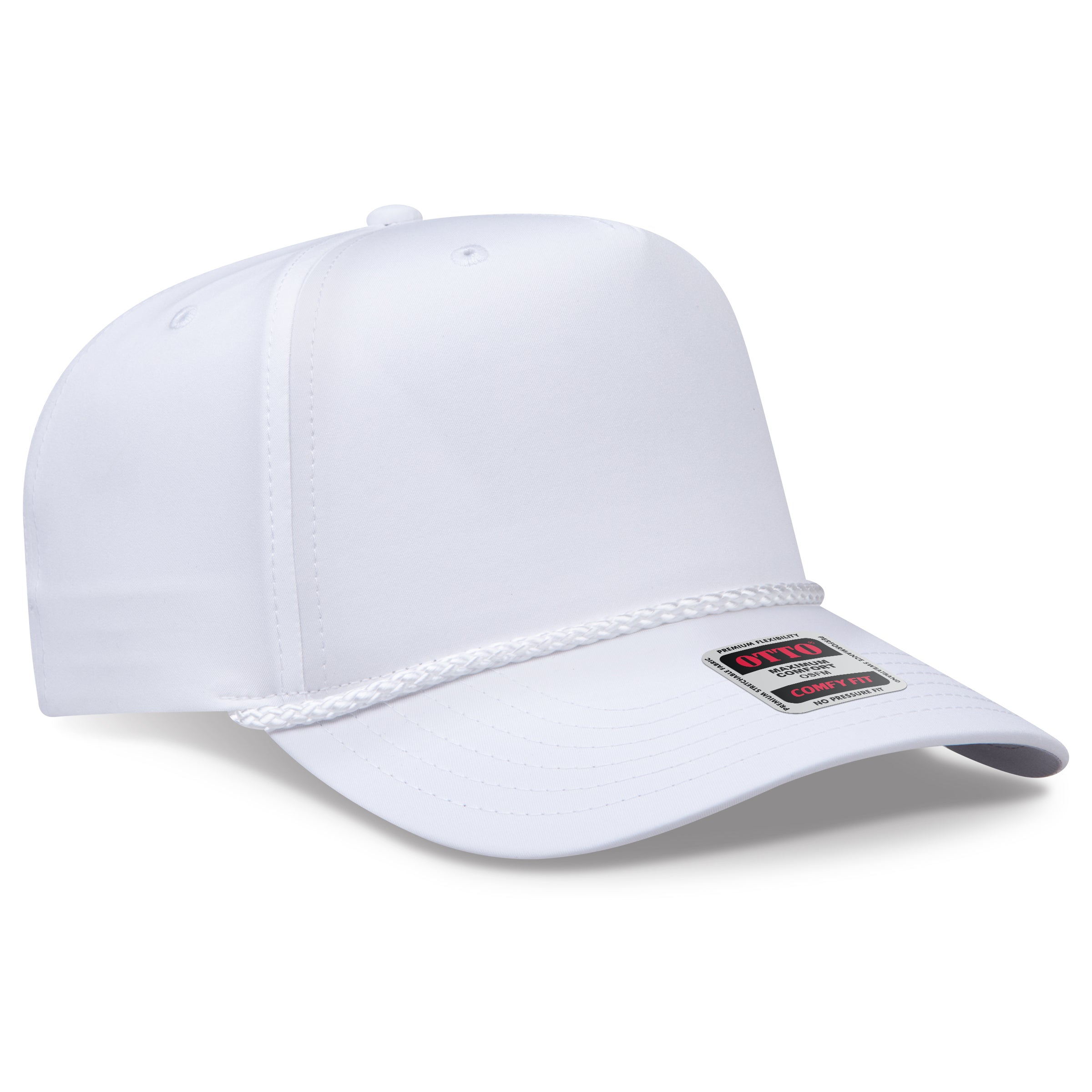 Custom Embroidered or DTF Printed - OTTO CAP® OTTO COMFY FIT® 5 Panel Mid Profile Baseball Cap