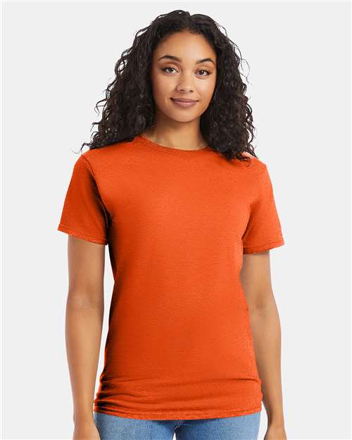 Custom Embroidered - Hanes - Essential-T T-Shirt - Orange - 5280