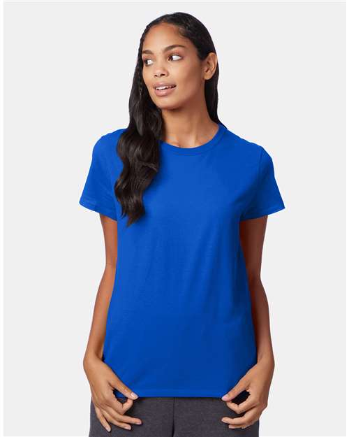 Custom Embroidered - Hanes - Women's Perfect-T T-Shirt - Deep Royal - SL04