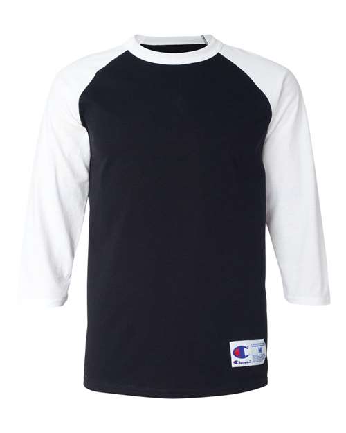 Custom Embroidered - Champion - Three-Quarter Raglan Sleeve Baseball T-Shirt - T137