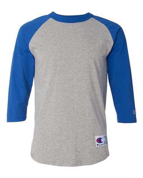 Custom Embroidered - Champion - Three-Quarter Raglan Sleeve Baseball T-Shirt - T137