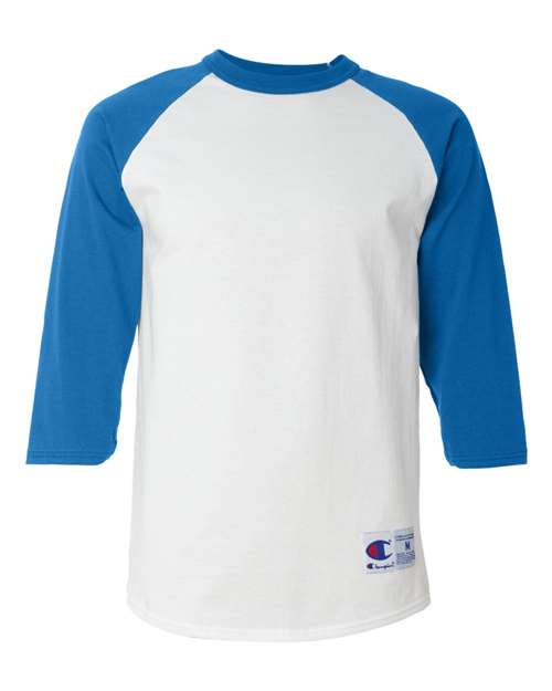 Custom Embroidered - Champion - Three-Quarter Raglan Sleeve Baseball T-Shirt - T137