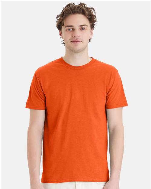 Custom Embroidered - Hanes - Perfect-T T-Shirt - Orange - 4980