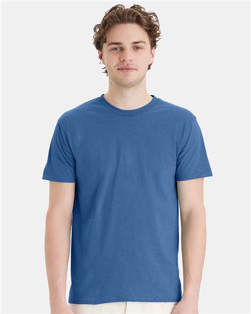 Custom Embroidered - Hanes - Perfect-T T-Shirt - Denim Blue - 4980