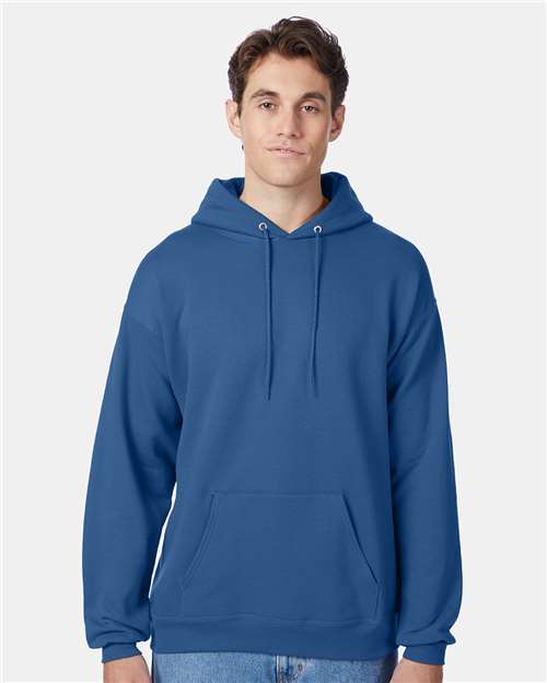 Custom Embroidered - Hanes - Ecosmart® Hooded Sweatshirt - Denim Blue - P170