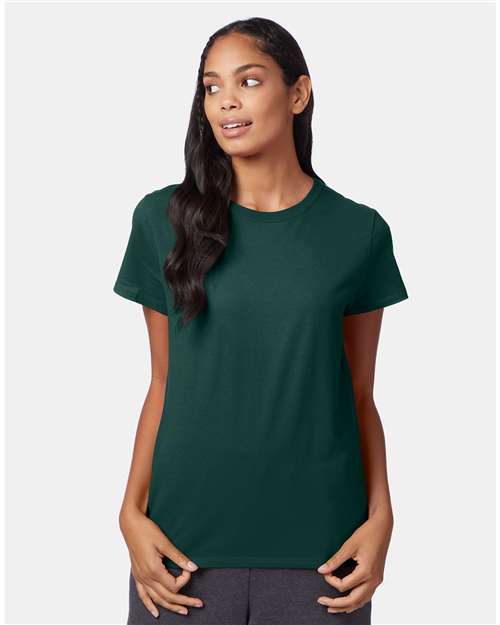 Custom Embroidered - Hanes - Women's Perfect-T T-Shirt - Deep Forest - SL04