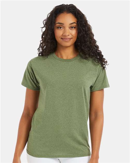 Custom Embroidered - Hanes - Ecosmart™ T-Shirt - Heather Green - 5170