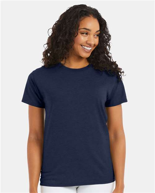 Custom Embroidered - Hanes - Ecosmart™ T-Shirt - Heather Navy - 5170