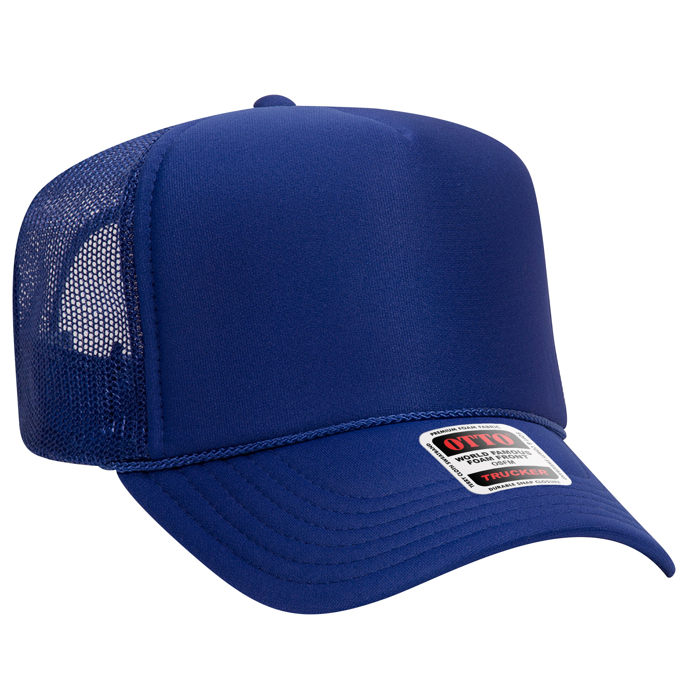 Custom Embroidered or DTF Printed - OTTO CAP® 5 Panel High Crown Mesh Back Trucker Hat
