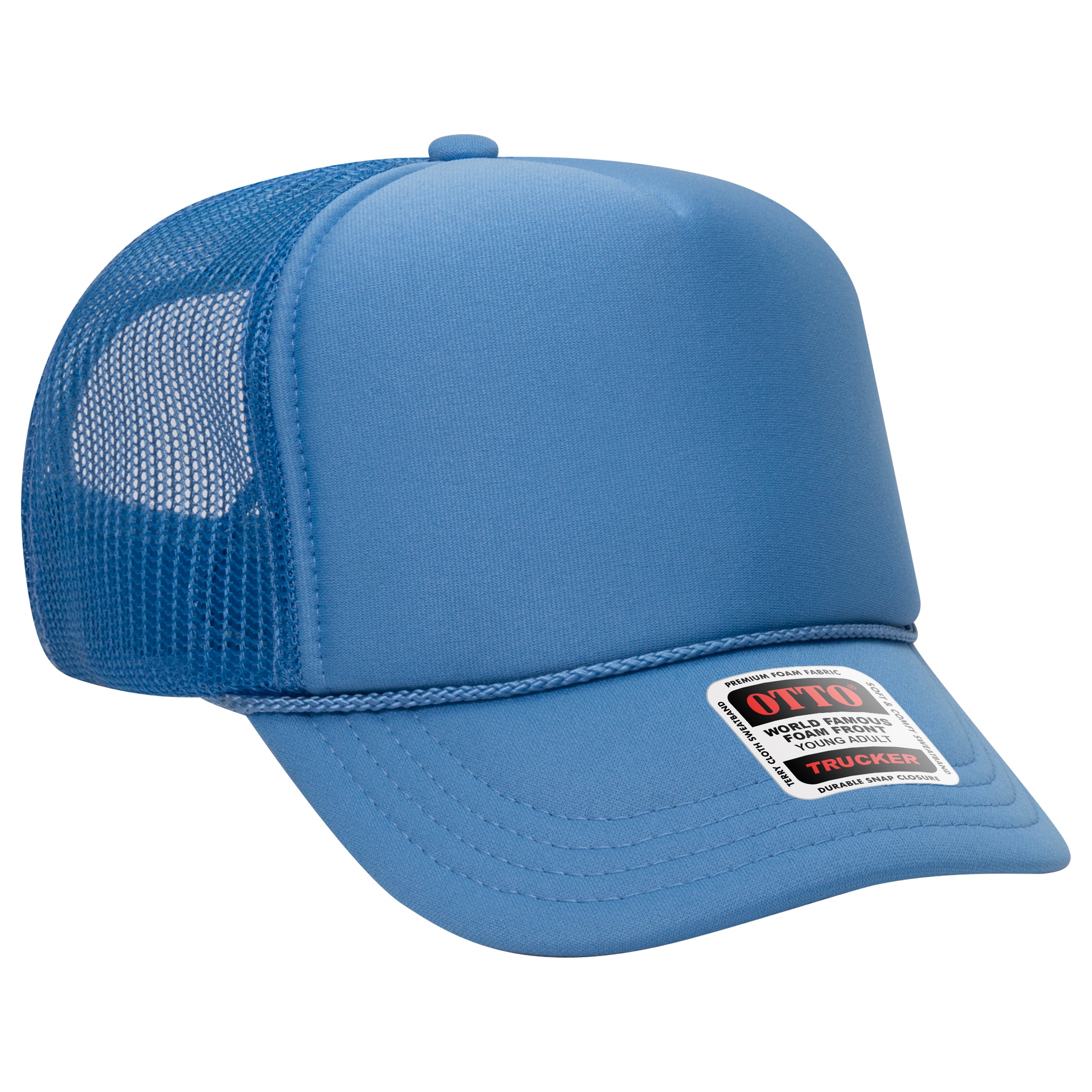 Custom Embroidered or DTF Printed - OTTO CAP® 5 Panel High Crown Mesh Back Trucker Hat