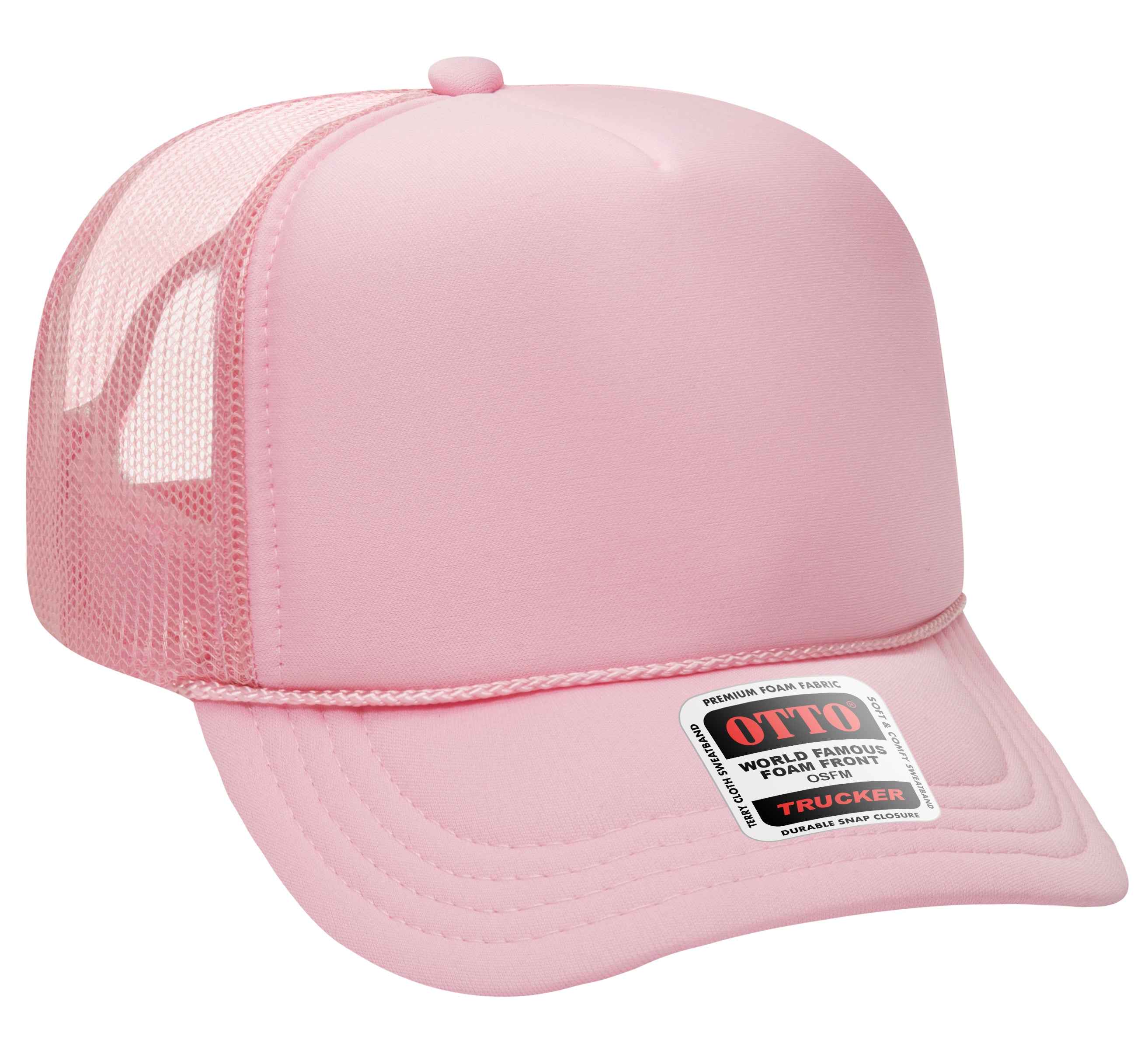 Custom Embroidered or DTF Printed - OTTO CAP® 5 Panel High Crown Mesh Back Trucker Hat