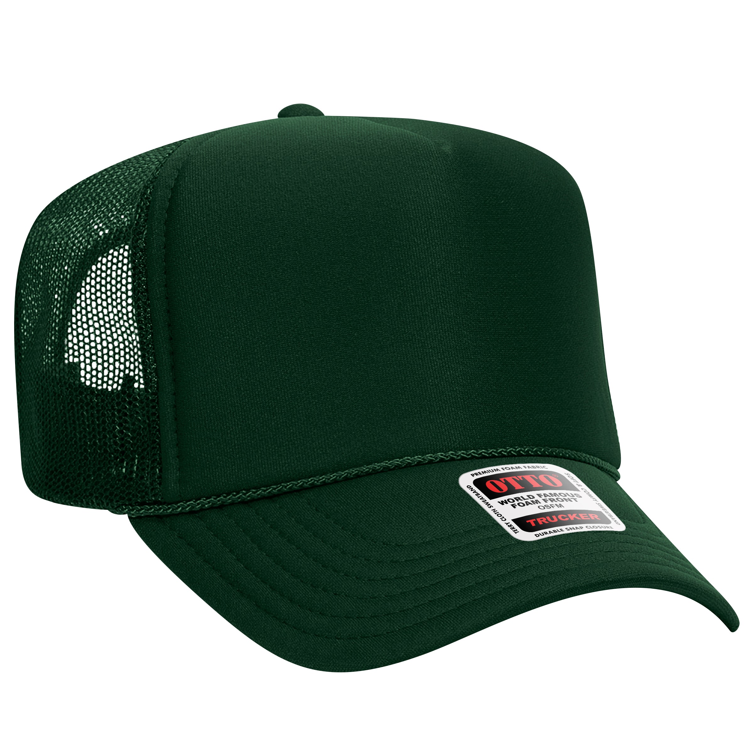 Custom Embroidered or DTF Printed - OTTO CAP® 5 Panel High Crown Mesh Back Trucker Hat