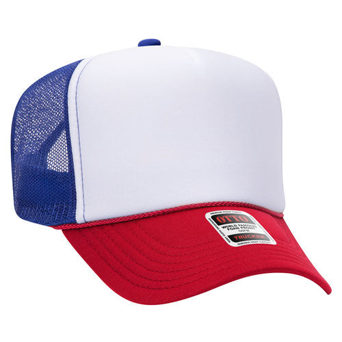 Custom Embroidered Trucker Hat with Mesh Back - Includes one 4in W x 2.25in H Embroidery