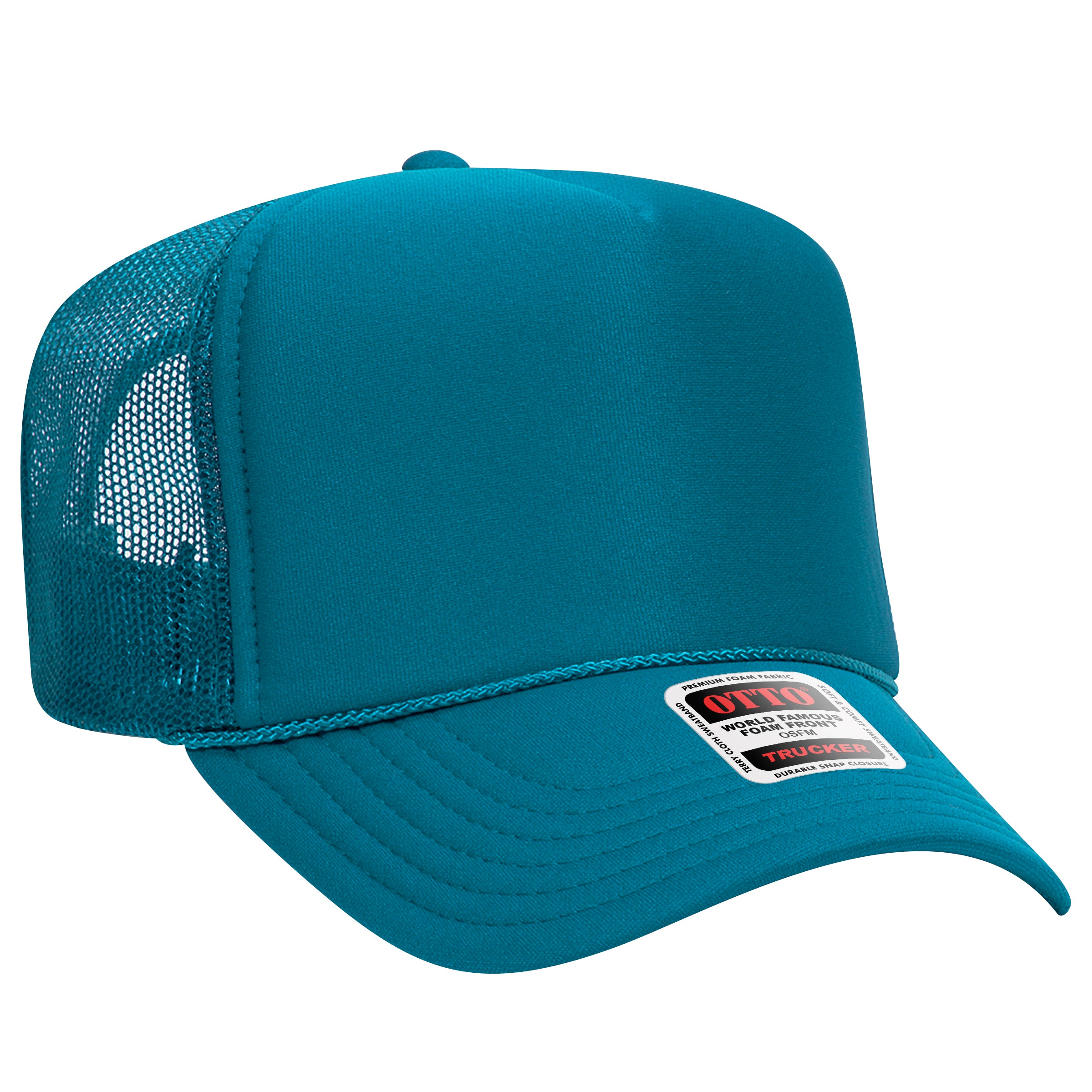 Custom Embroidered or DTF Printed - OTTO CAP® 5 Panel High Crown Mesh Back Trucker Hat