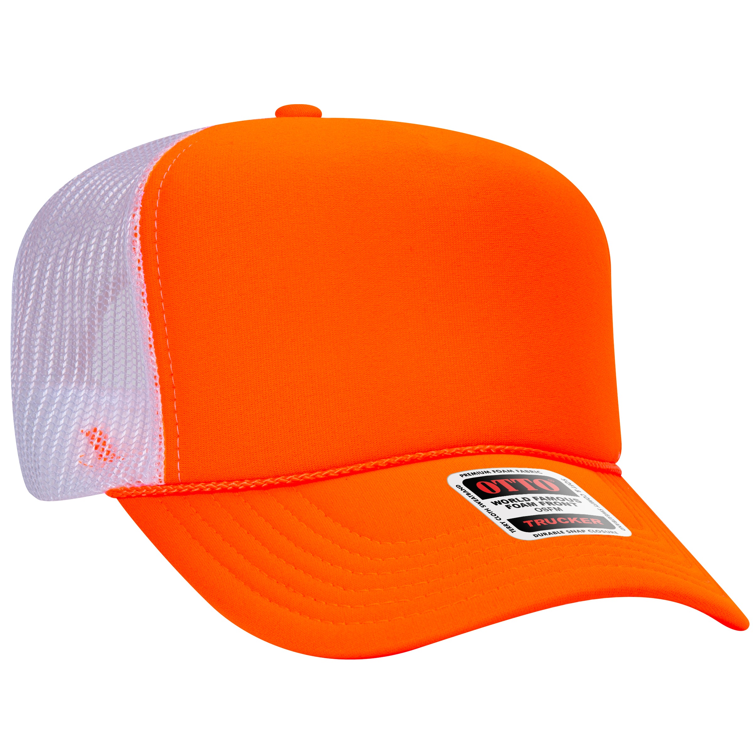 Custom Embroidered or DTF Printed - OTTO CAP® 5 Panel High Crown Mesh Back Trucker Hat