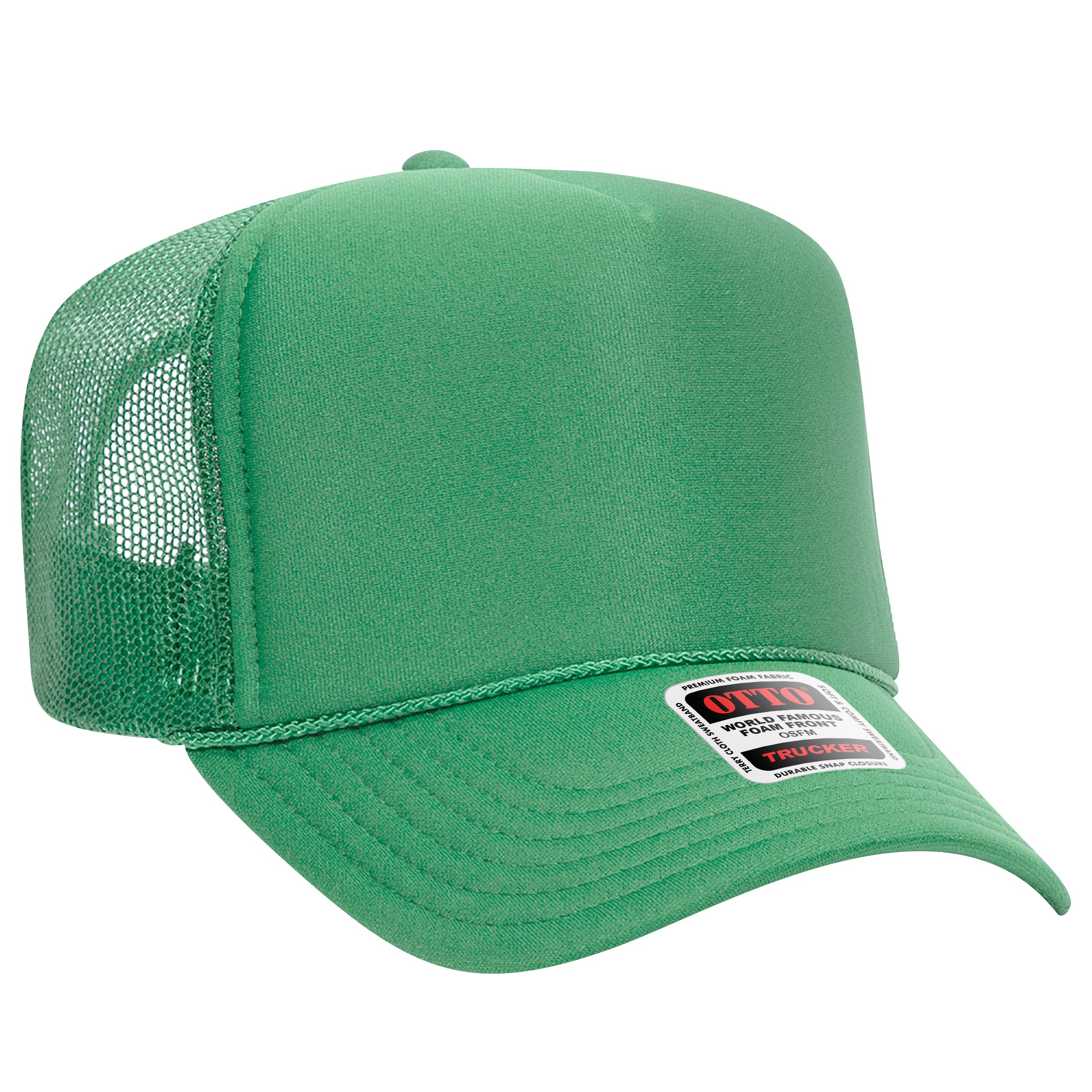 Custom Embroidered or DTF Printed - OTTO CAP® 5 Panel High Crown Mesh Back Trucker Hat