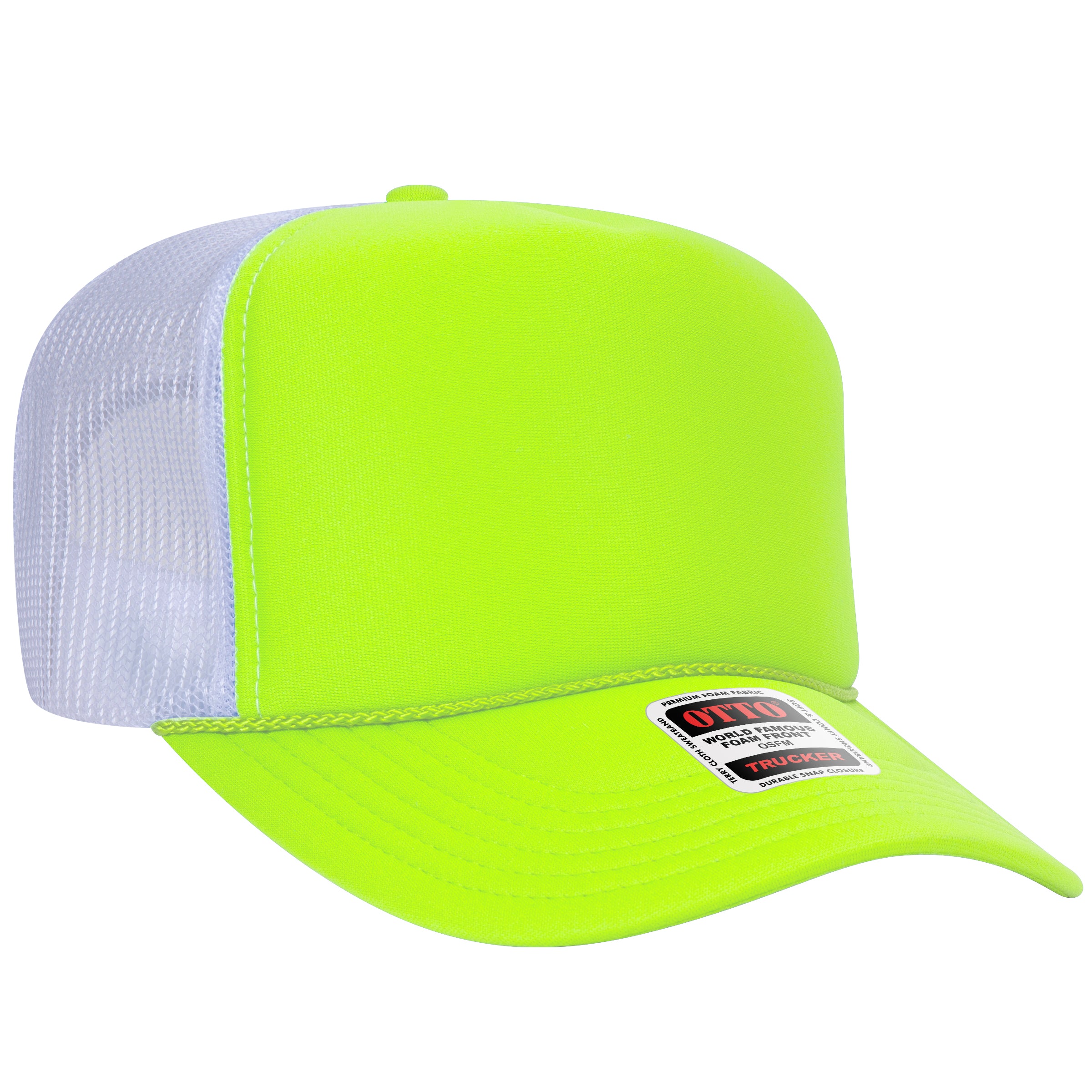 Custom Embroidered or DTF Printed - OTTO CAP® 5 Panel High Crown Mesh Back Trucker Hat
