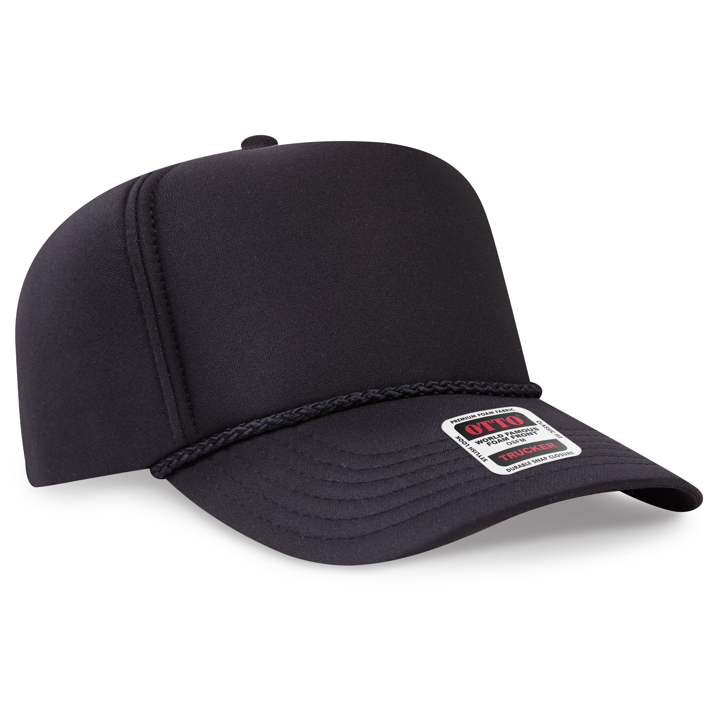 Custom Embroidered or DTF Printed - OTTO CAP® 5 Panel High Crown Full Foam Cap