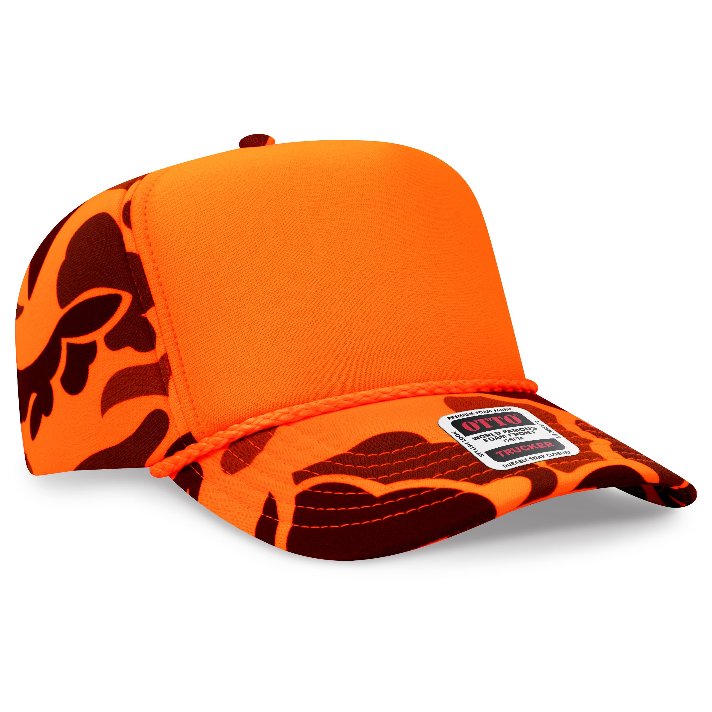 Custom Embroidered or DTF Printed - OTTO CAP® 5 Panel High Crown Full Foam Cap