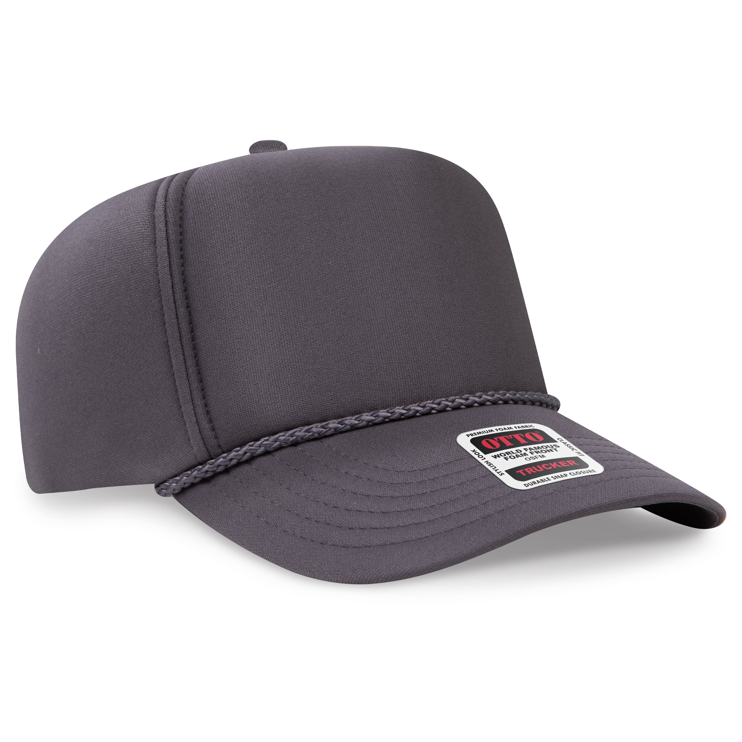 Custom Embroidered or DTF Printed - OTTO CAP® 5 Panel High Crown Full Foam Cap