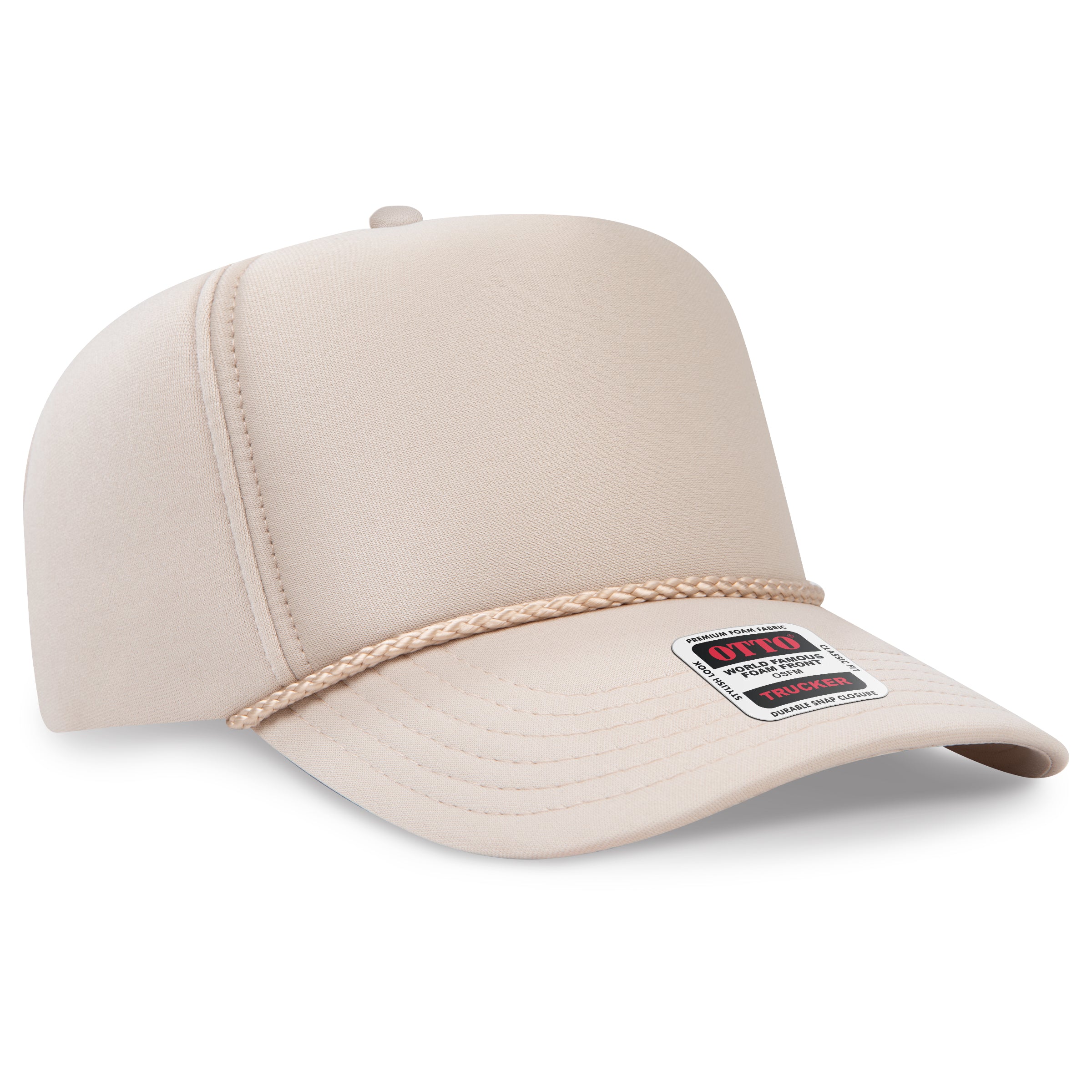 Custom Embroidered or DTF Printed - OTTO CAP® 5 Panel High Crown Full Foam Cap