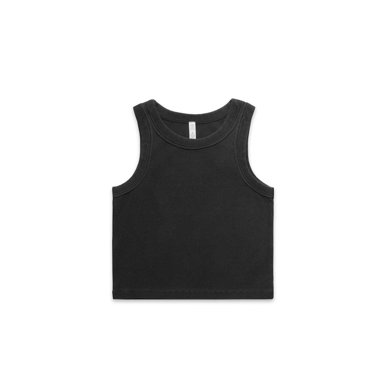 Custom Embroidered or DTF Printed - Wo's Faded Organic Rib Crop Tank | 4035