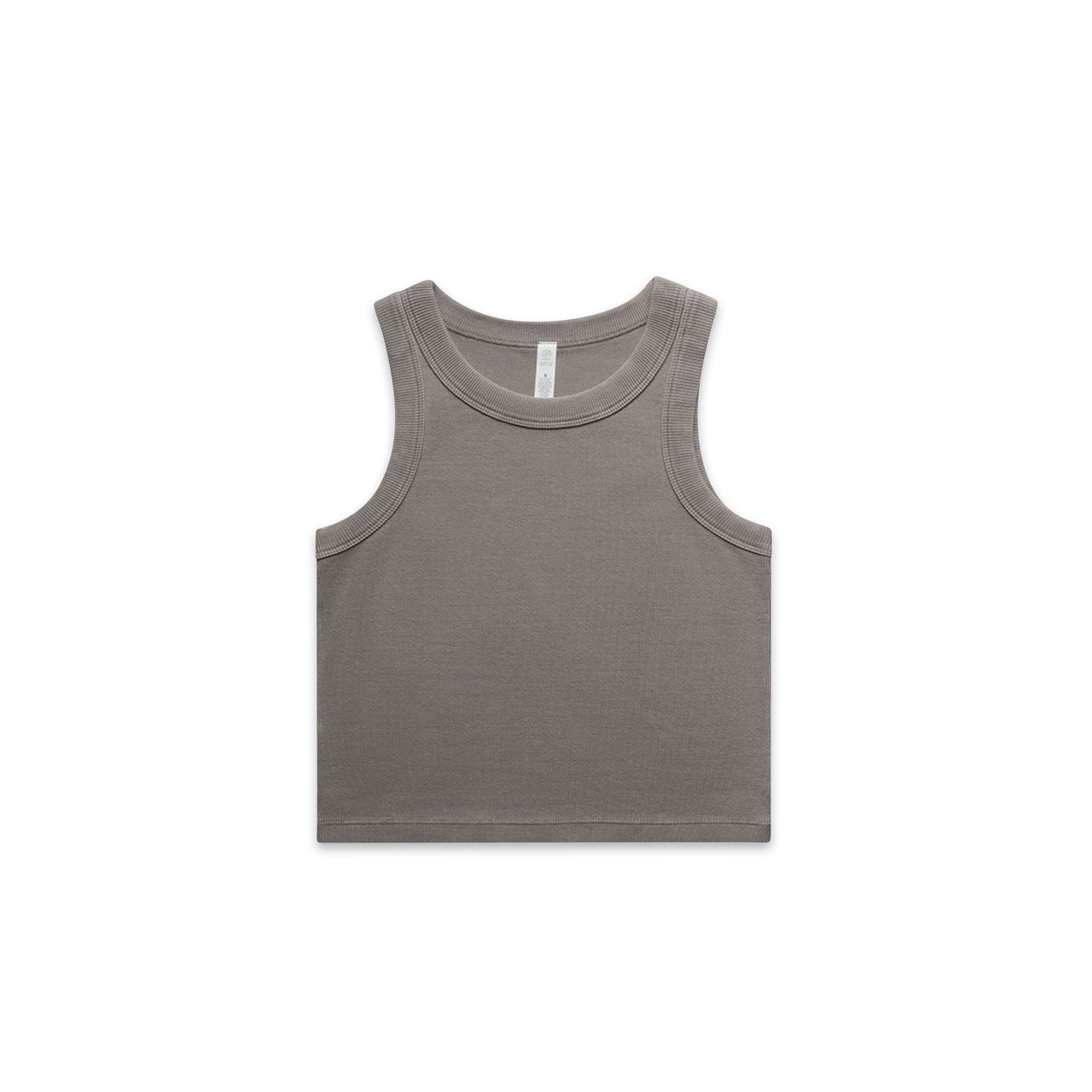 Custom Embroidered or DTF Printed - Wo's Faded Organic Rib Crop Tank | 4035