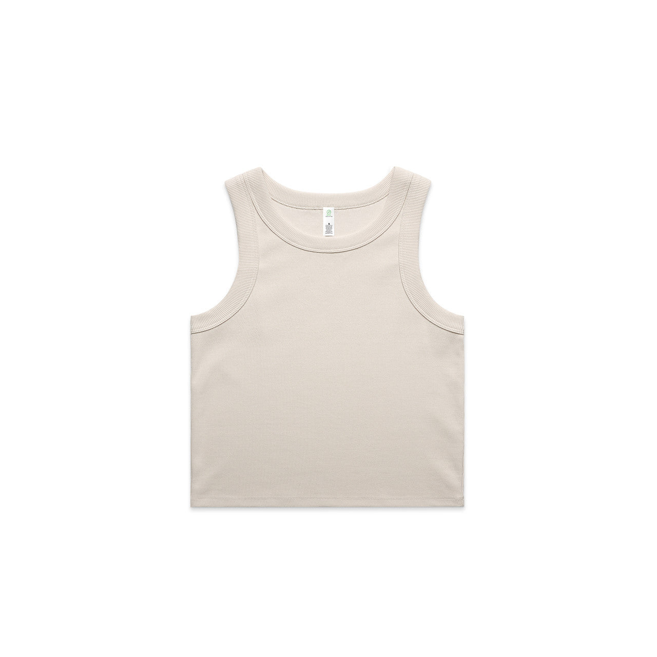 Custom Embroidered or DTF Printed - Wo's Organic Rib Crop Tank | 4064G