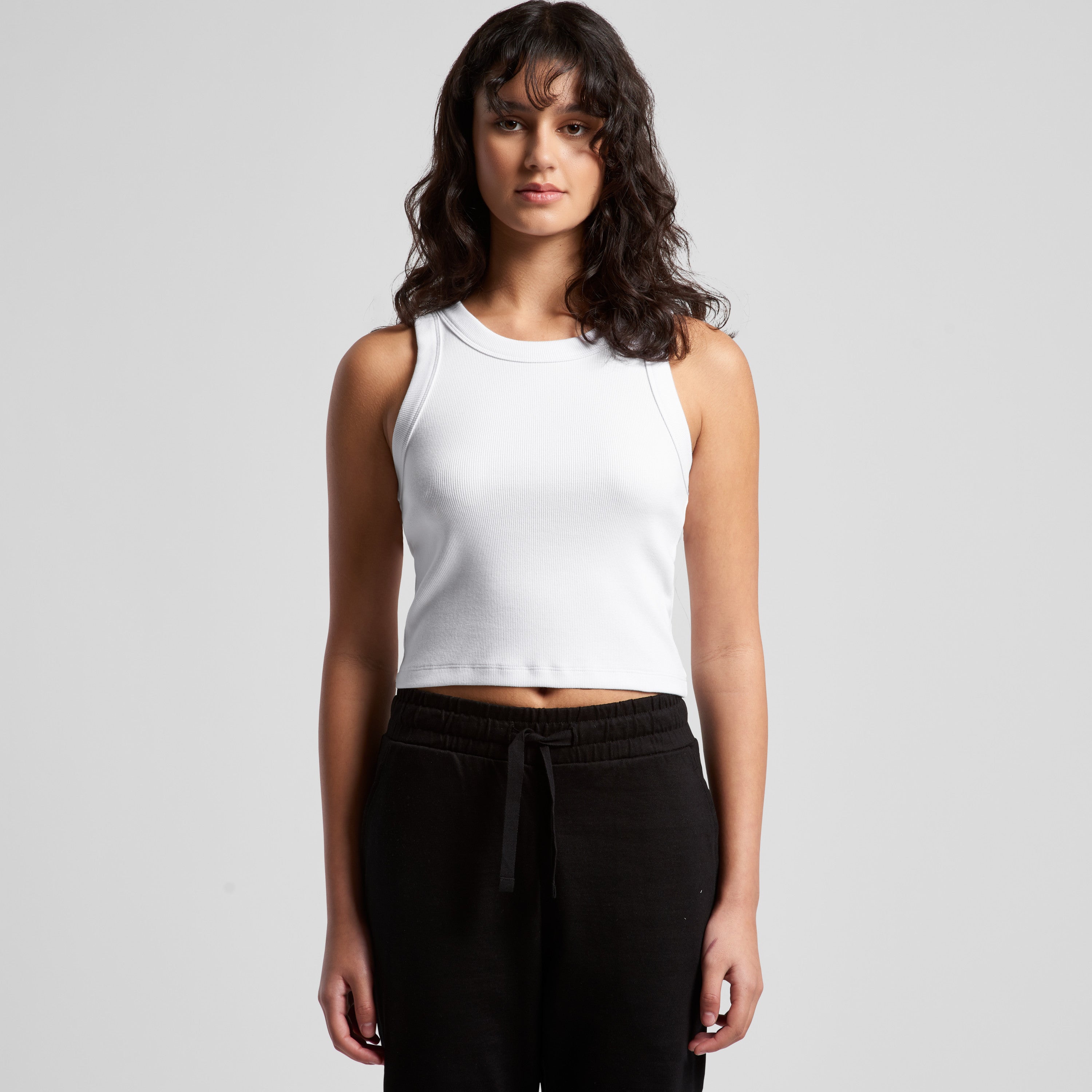 WO'S ORGANIC RIB CROP TANK - 4064G