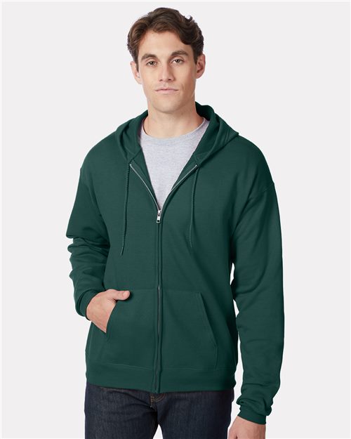 Custom Embroidered - Hanes - Ecosmart® Full-Zip Hooded Sweatshirt - P180