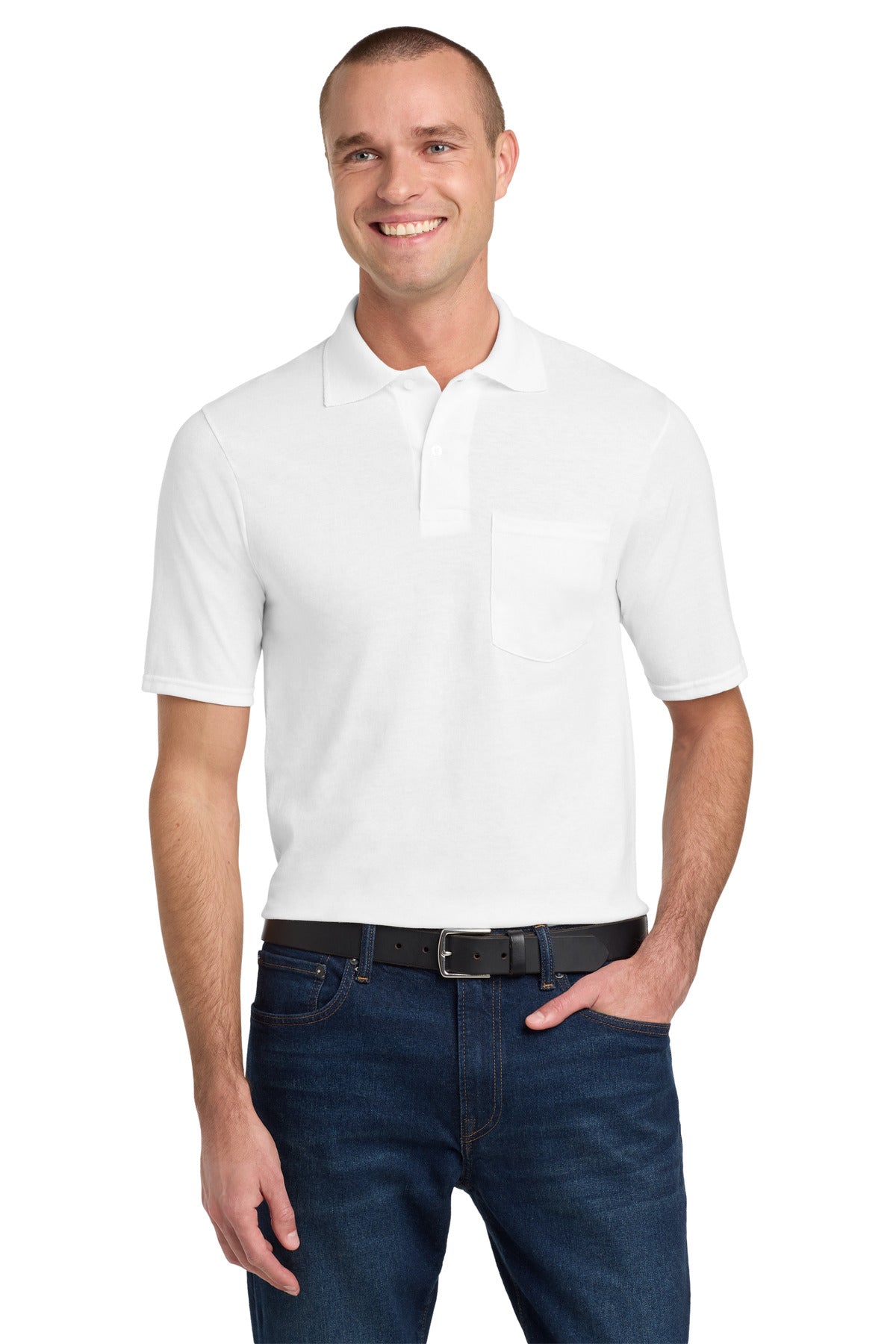 Custom Embroidery or DTF Print - Jerzees ®  Dri-Power ®  Pocket Sport Shirt. 436MP
