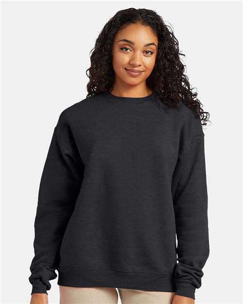 Custom Embroidered - Hanes - Ecosmart® Crewneck Sweatshirt - Charcoal Heather - P160