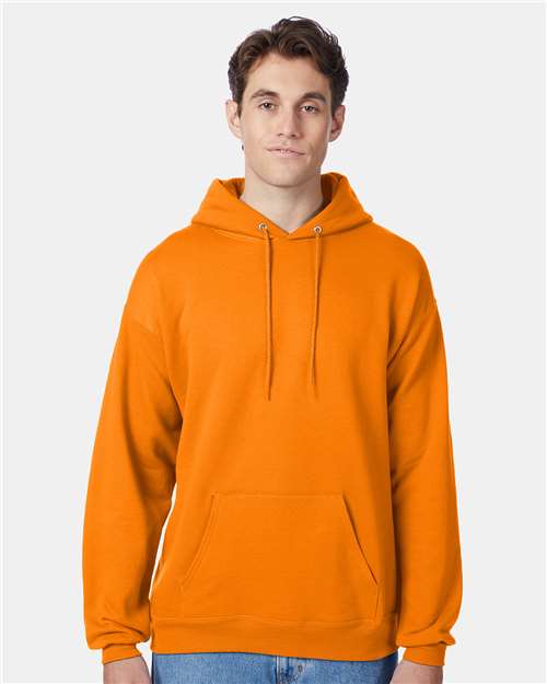 Custom Embroidered - Hanes - Ecosmart® Hooded Sweatshirt - Safety Orange - P170