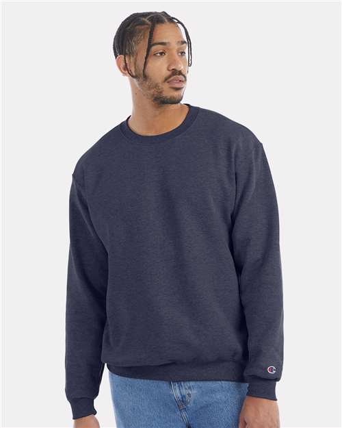 Custom Embroidered - Champion - Powerblend® Crewneck Sweatshirt - Black - S600