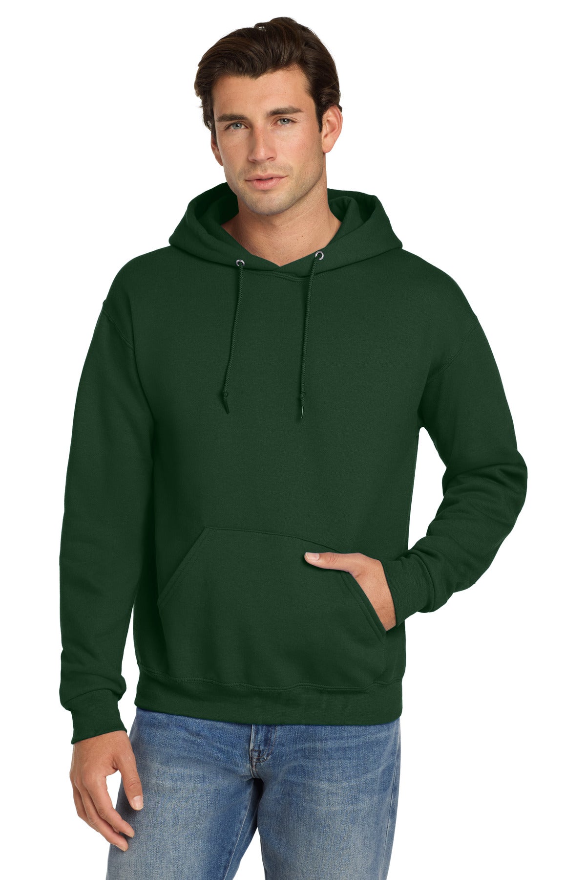 Custom Embroidery or DTF Print - Jerzees ®  Super Sweats ®  NuBlend ®  - Pullover Hooded Sweatshirt.  4997M