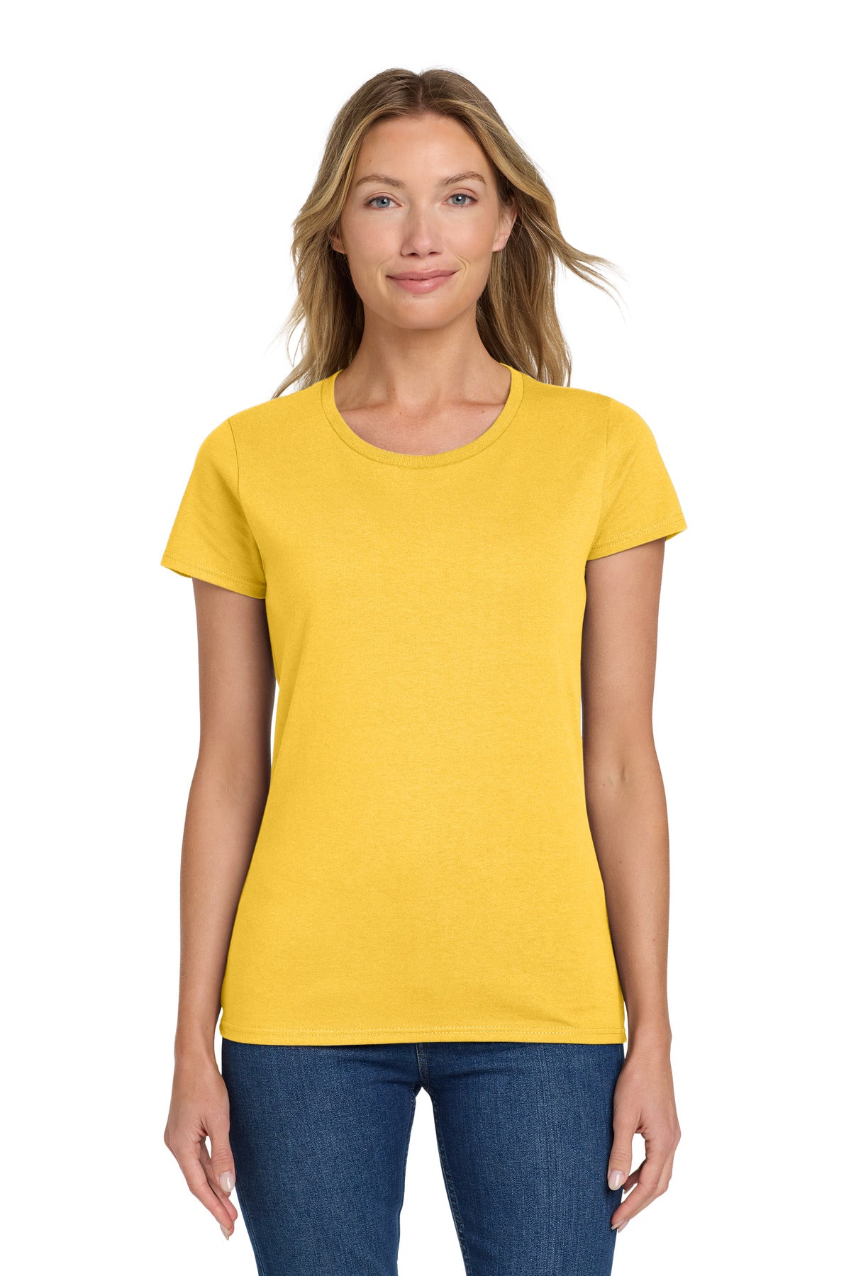 Custom Embroidered or DTF Printed - Gildan ®  Women's Heavy Cotton™ 100% Cotton T-Shirt. 5000L