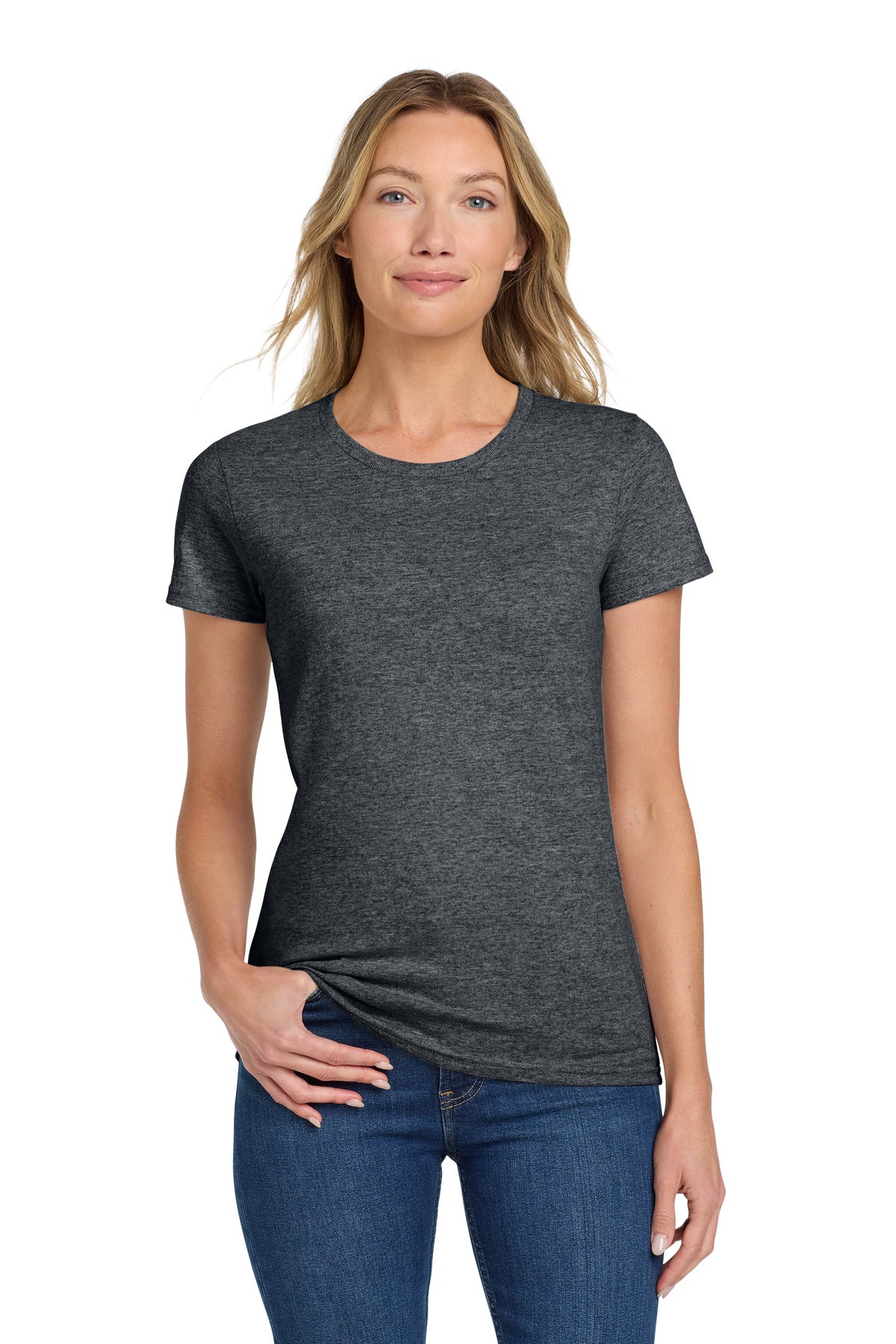 Custom Embroidered or DTF Printed - Gildan ®  Women's Heavy Cotton™ 100% Cotton T-Shirt. 5000L